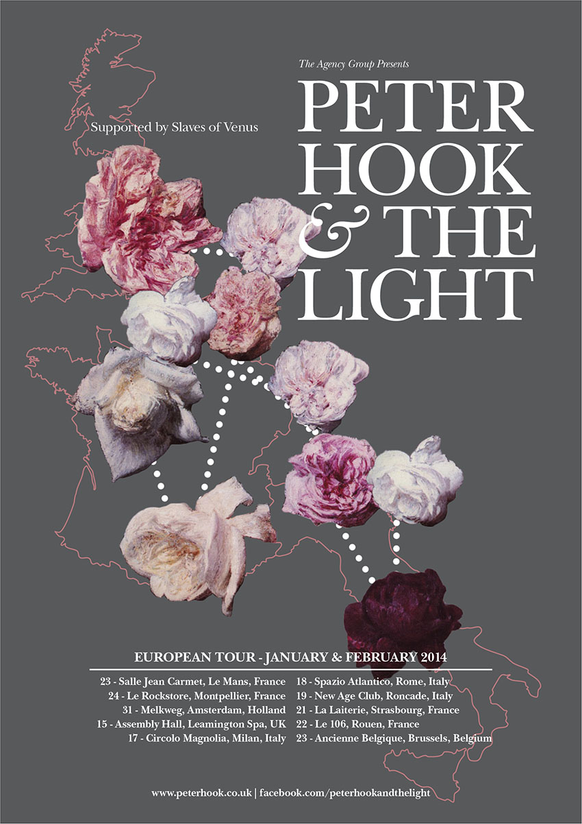 Peter Hook and The Light Movement and Power Corruption and Lies Gig Poster