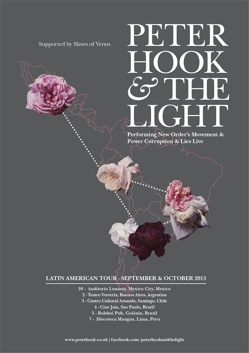 Peter Hook and The Light Movement and Power Corruption and Lies Gig Poster